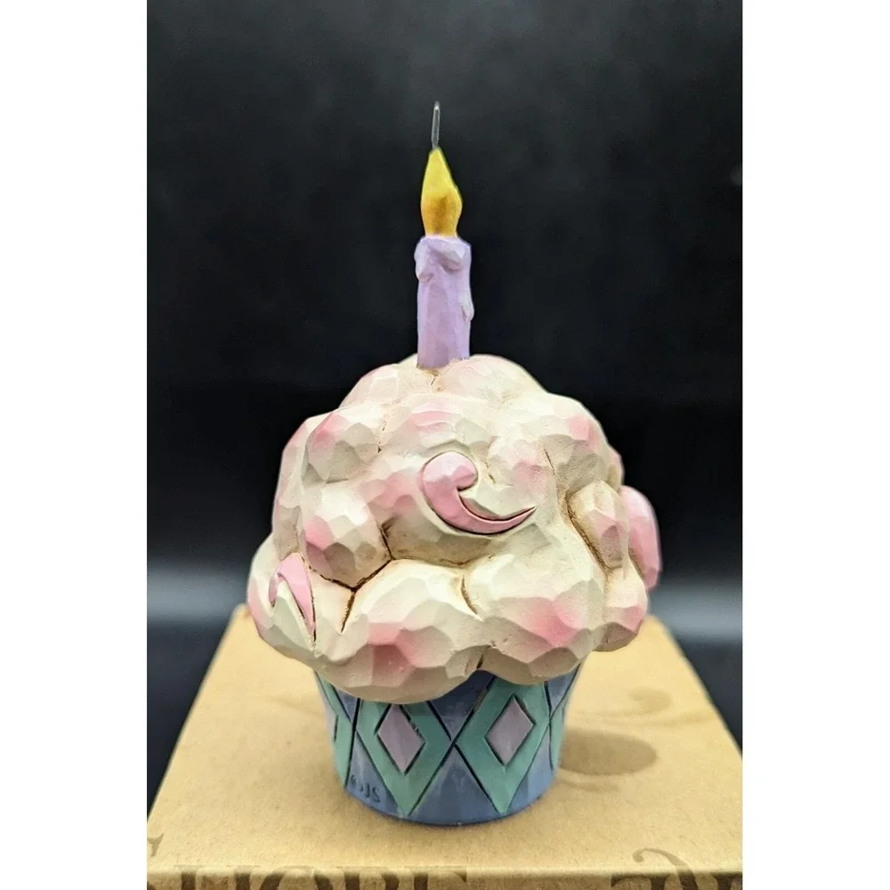 Jim Shore Mini Birthday Cupcake Figurine 4052066 W Box Hand Painted